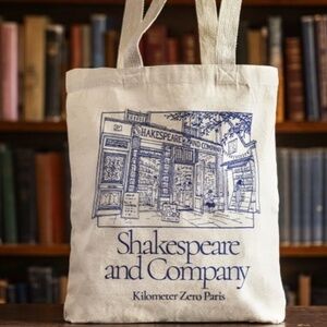 Shakespeare and Company Paris Blue Facade Tote Bag - NWT